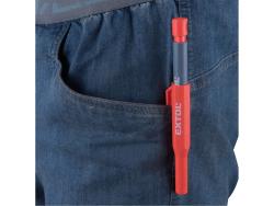 ácsceruza; tölthető, átm:2,8 mm, HB, kupak klipsszel, 6 db 120 mm pótheggyel, hegyezővel