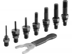 adapter klt. fúrógéphez, POP-NUT szegecsanyákhoz, 6 db, M3-M4-M5-M6-M8-M10-M12; 8 mm (5/16") hatszög befogás, FORTUM