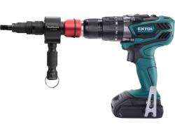 adapter klt. fúrógéphez, POP-NUT szegecsanyákhoz, 6 db, M3-M4-M5-M6-M8-M10-M12; 8 mm (5/16") hatszög befogás, FORTUM