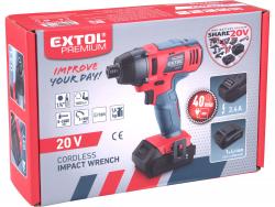 akkus ütvecsavarozó, Share20V, 1/4" hatszög, Li-ion; 1db 20V akku: 2000 mAh, 1db tölt?, ford.: 2.800 1/min, 180 Nm