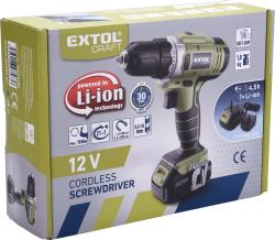 akkus fúrócsavarozó, 12V, Li-ion, 1db 1300 mAh akku