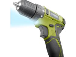 akkus fúrócsavarozó, 12V, Li-ion, szénkefe mentes, 1db 2000 mAh akku + 46 db szerszámkészlet