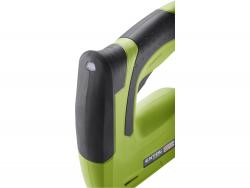 akkus t?z?gép, Li-ion; 4V, 1300 mAh, kapcsok: 6-14mm (11,3×0,7mm), szegek:6-14mm (1,2×1,0-2,0), max. 30 lövés/perc