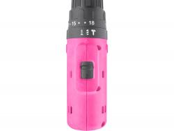 akkus ütvefúró, 12V, Li-ion, Extol Lady, 1db 2000 mAh akku+szerszám klt.