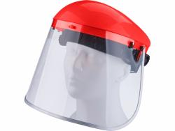 arcvédő pajzs, PC plexis, PP fejpánttal, állítható, CE