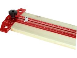 asztalos T-vonalzó és szögmérő, 350×190 mm, ALU, lézer gravírozott, mm beosztás