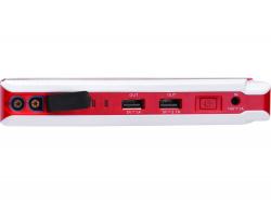 autós indító, benzinmotorokhoz, beépített 9000 mAh Li-polimer akkuval + power bank 5V, "bikázó", 400A