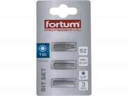 behajtóhegy TORX, 3 db, S2 acél; T 30×25mm, bliszteren