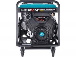 HERON benzinmotoros áramfejlesztő,  13/11 kVA, három- és egyfázisú, benzin üzemű, önindítós