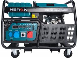 Heron, benzinmotoros áramfejleszt?,  13/11 kVA, három- és egyfázisú, benzin üzem?, önindítós
