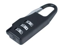 bőröndlakat, számzáras, 1000 db kód beállítható, 21,5×60mm, kengyelátmérő: 3,5 mm