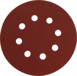csiszolókorong vászon, lyukas klt. 10db, 125mm, 8 db lyukkal, P40-es, tép?záras, 407202, 8894201 és 8894202-höz