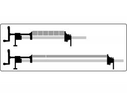 cs?tengelyes szorító (táblásító / csavaros asztalos cs?szorító) , 1/2", acél