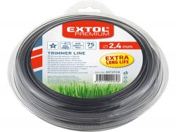 damil szegélynyíró géphez 2,4 mm, csillag keresztmetszet?, fekete közép/dual power, 75m