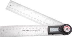digitális szögmér?-vonalzó, szög- és hosszmérésre, 0-360°, pontosság: ±0,3°, 2×200 mm, Alu szár mm és coll beosztással