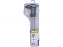 digitális tolómér?; 0,01×150mm, mélységmér?vel, m?anyag, pontosság ±0,2 mm