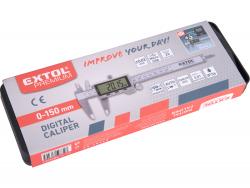 digitális tolómér?; 0,01×150mm, mélységmér?vel, rozsdamentes acél, pontosság ±0,02 mm, IP54