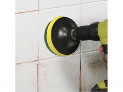 dörzsöl?/csiszoló/polírozó klt. 10 db; 1/4"×25 mm csap, fúrógépbe fogható, tép?záras