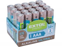elem klt. 20 db, alkáli, 1,5V, méret: AAA (LR03); hosszú étettartam, 10×2db-os kínálóban