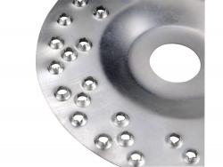 faforgácsoló korong; max 12200 ford/perc, sarokcsiszolóhoz, fém, 125×22,2mm, fa csiszolásához, szakaszos használat