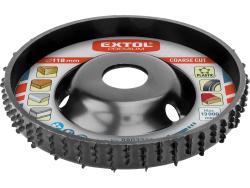 faforgácsoló korong; max 13000 ford/perc, sarokcsiszolóhoz, fém, 118×18×22,2mm, fa csiszolásához, marásához