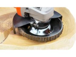 faforgácsoló korong; max 13000 ford/perc, sarokcsiszolóhoz, fém, 118×18×22,2mm, fa csiszolásához, marásához