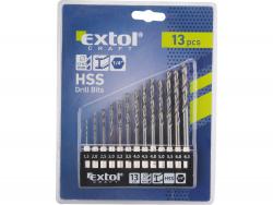 fémcsigafúró klt., 13db, HSS; 1,5-6,5mm, 1/4" BIT befogás, polírozott, m?anyag tartóban, bliszteren