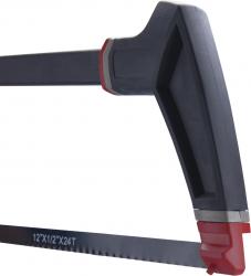 fémf?rész; 300mm, acél váz,  ALU + ABS/TPR gumis markolat, er?sített, gyorsfeszít?