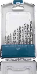 fémcsigafúró klt., 13db, HSS-G 9341/M2, 2-8 mm, acélra, normál befogás, polírozott, m?anyag tartóban