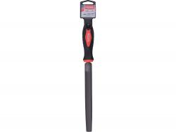 fémreszelő 200mm félkerek, T12 acél,  vágat 2, finom, TPR gumis műanyag nyél