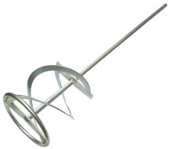 festék- és habarcskever? szár, fúrógéphez, hatszög befogás; 400×80mm, horganyzott
