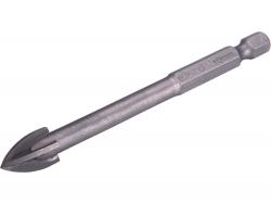 fúró üvegre, kerámiára és csempére, 4 élü, keményfém lapkás; 10×90mm, 1/4" hatszög befogás