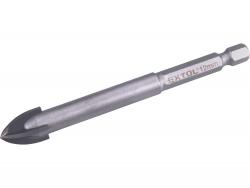 fúró üvegre, kerámiára és csempére, 4 élü, keményfém lapkás; 12×95mm, 1/4" hatszög befogás