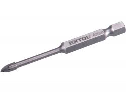 fúró üvegre, kerámiára és csempére, 4 élü, keményfém lapkás; 4×70mm, 1/4" hatszög befogás