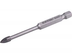 fúró üvegre, kerámiára és csempére,  4 élü, keményfém lapkás; 5×75mm, 1/4" hatszög befogás