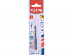 fúró üvegre, kerámiára és csempére,  4 élü, keményfém lapkás; 5×75mm, 1/4" hatszög befogás