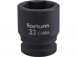 gépi (impakt) dugófej 3/4", 33mm, L 57 mm, feketített, FORTUM