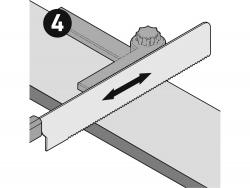 gérvágó vezető, műanyag, állítható szög, mágneses