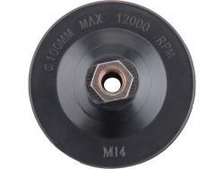 gumitányér sarokcsiszolóhoz; 100mm, tépőzáras, max. ford.: 12000 1/min