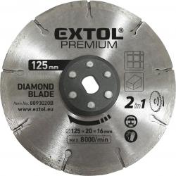 gyémántvágó korong 125×20mm,  2az1ben Twin Blade rendszer, k?höz és csempéhez, 8893020 vágógéphez
