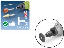 gyorstokmány, mini, befogás: 0,1-3,4 mm, M8×0,75 mm, a 404120, 404121, 8892201 mini köször?géphez