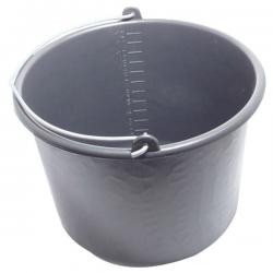 habarcsos vödör; 12 liter,fekete m?anyag