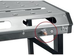 hordozható hegesztő pad, állítható, összecsukható; magasság: 705 - 930 mm