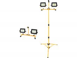 hordozható LED lámpa, 2×30 W, reflektor; 2×2700 Lm, teleszkópos állvánnyal, 230V/50Hz