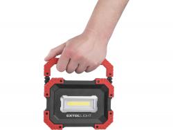 hordozható LED lámpa (reflektor), 10W; 1000 Lm, IP54, Li-ion akkus, 4400 mAh, USB tölthet?, Power Bank funkcióva 0,36 kg