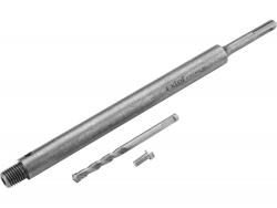 hosszabbító szár központfúróval, M16×300mm hosszúság, SDS befogás, Extol Prémium tégla körkivágókhoz