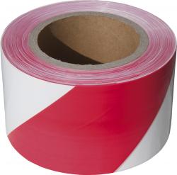 jelöl? szalag, piros-fehér; 75mm×250m, polietilén (kordonszalag)