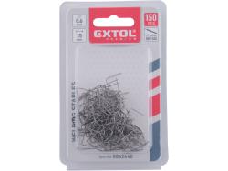 kapocs, kis hullám, 0,6 mm, szélesség: 15 mm, hossz.: 30 mm, 150 db, 8891505 akkus műanyag hegesztőhőz