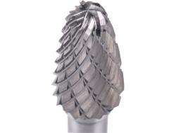 keményfém turbómaró (rotormaró), íves, kerek orrú, átmér? 10×20mm/szár 6mm, keresztfogazás