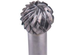 keményfém turbómaró (rotormaró), gömb alakú, 10 mm átmérőjű/ 6 mm szárú, keresztfogazás